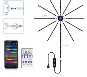 <b>LED</b> Christmas <b>Fireworks</b> <b>Light</b> RGB Aluminum 90 IP65 24 Lighting and Circuitry Design IP65 Waterproof -40 - 55 30000 Ucs2904 Rgbw - Product Image 6