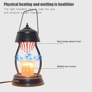 Dimmbarer Top-Down-Wachsschmelzer Ohne Flamme Mit Timer und 2 Glühbirnen – Kerzenwärmerlampe für Wohnambiente - Product Image 4
