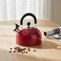 Bouilloire sifflante en acier inoxydable 3,0 L de haute qualité, design moderne et économique, avec peinture colorée
