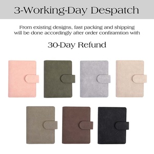 Reliure à Anneaux Noirs Hongbo, Meilleure Vente, 7 Couleurs, Organiseur <span class=keywords><strong>de</strong></span> Budget A6 Gaufré Effet Lin avec Recharges Personnelles Disponibles - Product Image 3