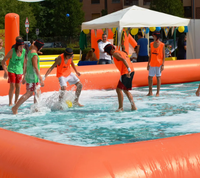 Terrain de football, terrain de sport, terrain personnalisé en PVC, petit terrain de football gonflable extérieur