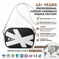 Sac bandoulière en cuir PU noir et blanc, élégant et minimaliste, chic pour tous les jours, pour femme, personnalisable OEM