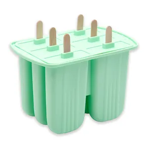 BPA Free Food Grade Silicone Ice Popsicle Mold Reusable Silicone Popsicle Molds Ice Cream Mold With Sticks