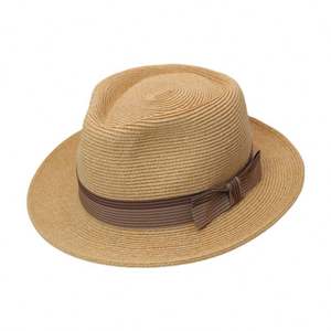 Chapeau de paille Fedora style britannique unisexe, idéal pour le printemps et l'été, protection solaire décontractée – Meilleure vente - Product Image 1