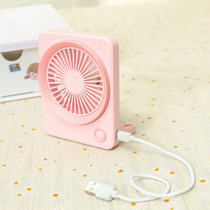 Portable <b>Square</b> USB Fan 5W Rechargeable <b>Battery</b> Handheld Desk Cooling Fan With Button Control For Indoor Outdoor Use - Product Image 4