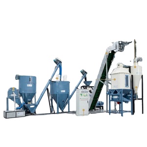 Ligne de production complète de granulés d'aliments pour animaux 1-2 TPH, ligne de production de granulés d'aliments pour poulets de chair 250, moulin à granulés entièrement automatique avec PLC - Product Image 2