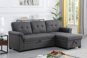 <span class=keywords><strong>Canapé</strong></span> modulable en forme de L facile à assembler pour le salon, <span class=keywords><strong>canapé</strong></span> modulable avec rangement, chaise longue et lit escamotable - Product Image 3