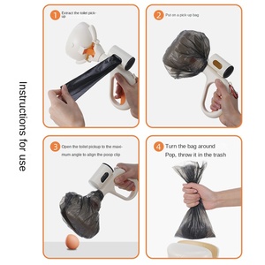 Recogedor de Excrementos de Perro de Plástico con Caja de Basura y Gancho <span class=keywords><strong>para</strong></span> la Gestión de Residuos de Mascotas - Product Image 2