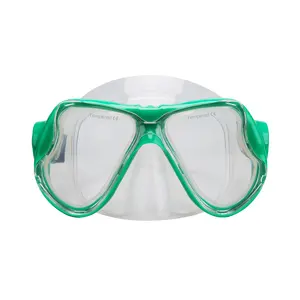 时尚成人自由潜水面罩橡胶和氯丁橡胶电脑框架可调透镜钢化玻璃浮潜水上运动