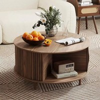 Meuble de rangement vertical à lames en bois massif, avec dessus rabattable et compartiment caché, finition bois foncé, Nankang, vente en gros, pour salon et canapé