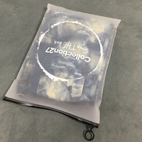 Sac à fermeture éclair givré noir blanc couleur écologique biodégradable pour l'emballage de sac en plastique de vêtements avec logo nom de marque