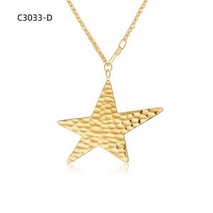 Collar con colgante de estrella Amy Amy, cadena de acero inoxidable chapada en plata de 60 + 5Cm para mujer, joyería de regalo para uso diario - Product Image 2