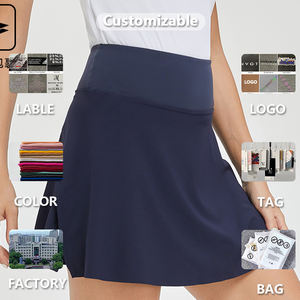 กระโปรงเทนนิส XW-24D03 แบบสั่งทำขายส่ง มีกระเป๋า กระโปรงกีฬาสำหรับผู้หญิง - Product Image 6