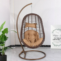 Fauteuil suspendu moderne en métal avec coussin, pour intérieur et extérieur, siège balançoire, mobilier de patio, chaise longue de balcon et de jardin