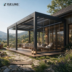 Weleadalu Toit ouvrant en aluminium Système de pergola électrique OEM Kits Terrasse Gazebo Jardin Toit à persiennes en aluminium Pergola - Product Image 1
