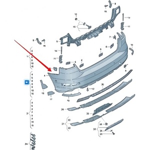 Nuevo Parachoques Trasero <span class=keywords><strong>OVT</strong></span> para Audi A3 2014-2016 Sedán OE 8V5807067/8V5807067A Con/Sin Orificio Anticolisión - Product Image 4