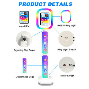 <span class=keywords><strong>Prix</strong></span> réduit, machine de photomaton DSLR iPad avec écran LCD, lumière LED, logo personnalisé gratuit, coque de photomaton iPad pour selfie - Product Image 2