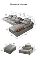 Runwood Wholesale : Ensemble de canapés de luxe au design le plus récent, 1+2+3 places, en similicuir, pour salon, hôtel, appartement, meubles