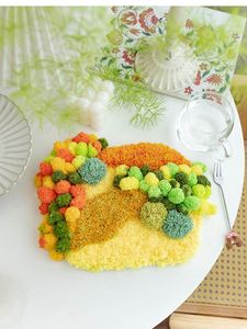 DIY Handmade Moss Coaster Rug Kit Natural Fiber Art <b>Craft</b> for Beginners Eco-Friendly Home Decor Creative Gift for Friends - Product Image 2