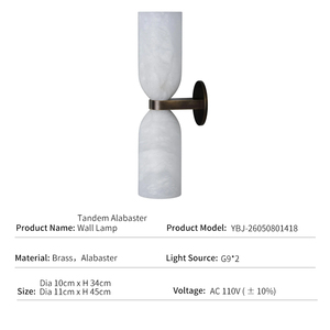 Alabaster <b>Wall</b> Lamp Brass Natural Stone <b>Sconce</b> Modern Luxury Dual up Down Light Designer Bedside Mirror Front Hotel Luminaire - Product Image 3