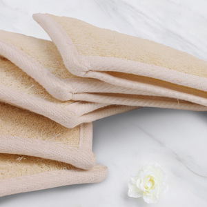 Soft Natural Loofah Glove Double-sided Body Scrub Sponge Pads Shower Body Scrubber Mitt for Shower Spa Skin Clean Bath Gloves - Product Image 2