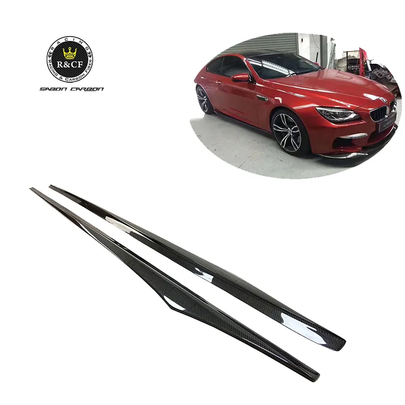 1 Cặp F06 F12 F13 Side Váy Extention VRS Phong Cách Carbon Fiber Side Váy Cho BMW M6