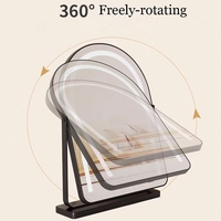 Miroir de maquillage électronique LED avec interrupteur tactile, miroir de maquillage sur pied, cadre en métal, verre personnalisé, cosmétique de bureau