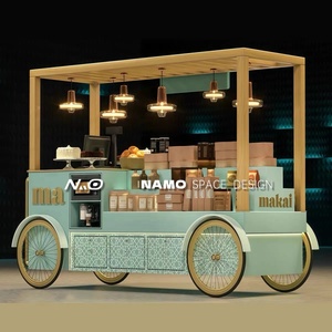 Thiết kế hấp dẫn Màu sắc bánh rán giỏ hàng bánh mì di động thiết kế gian hàng với kính Showcase hữu ích thức ăn nhanh đứng bánh kiosk - Product Image 3