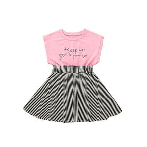 Le ragazze vestono il Design a maniche corte per bambini vestiti per bambine vestito Casual - Product Image 1