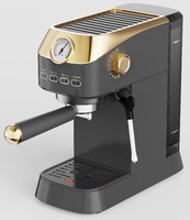 Machine à expresso semi-automatique rétro avec buse vapeur, manomètre, pour barista à domicile, machine à café, cappuccino, latte