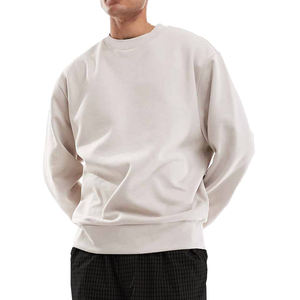 Camisola Unisex personalizada Mulheres Plain Round Neck Mangas compridas Moletons Homens Crewneck Camisola