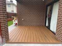 Planche de terrasse en composite plastique, imperméable, antidérapante, écologique, pour jardin, terrasse, balcon