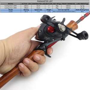 Wildtrek - Combo de Caña de Pescar Telescópica Ultraligera de Acción Media y Carrete, 1.68M-1.98M, Portátil, 41cm, Fibra de Carbono, para Pescar Carpas en Lagos - Product Image 2