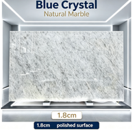Pierre Fantaisie en Cristal Bleu, Marbre Naturel d'Excellente Qualité, Épaisseur 1,8 cm, pour Murs Décoratifs et Salles de Bain