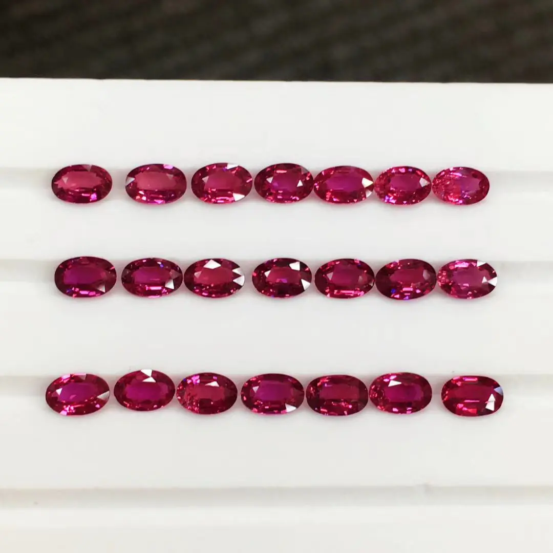 Natural unburned loose ruby Natural ruby rough cut Ruby processing spot wholesale Jewelry inlay manufacturing