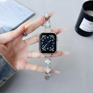 Correa de Reloj Upro de Acero Inoxidable con Cierre de Broche para Apple Watch de 38mm, Correa de Cadena con Cristales para Mujer - Product Image 2