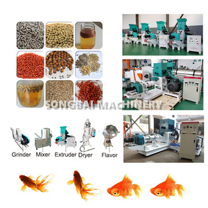 Máquina extrusora de alimentación de peces flotante eléctrica pequeña, máquina para hacer gránulos de alimentación animal de nueva condición - Product Image 6