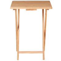 Table de collation rectangulaire personnalisée écologique Tables basses en bambou Table de plateau TV pliante pour salle à manger