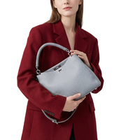 Tas Tangan Kulit Asli Wanita Model Hobo Hijau Muda Tas Selempang Bahu Kasual Untuk Sehari-hari Kantor Perjalanan  Pesanan Pabrik
