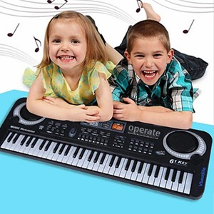 61 Key Bàn Phím Điện Tử Đồ Chơi Cho Trẻ Em Đa Chức Năng Nhạc Cụ USB Mic Nhựa Đàn Piano Khởi Động Đồ Chơi - Product Image 1