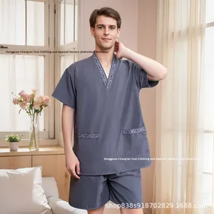 ชุดนอน<span class=keywords><strong>คู่รัก</strong></span>แฟชั่นพรีเมียม<span class=keywords><strong>ส</strong></span>ำหรับฤดูร้อน - ชุดเ<span class=keywords><strong>ส</strong></span>ื้อคลุมเนื้อนุ่มแบบยูนิเซ็กซ์ พร้อมงานปักด้วยเครื่องจักร <span class=keywords><strong>ส</strong></span>ำหรับใช้ใน<span class=keywords><strong>ส</strong></span><span class=keywords><strong>ปา</strong></span>และซาวน่า - Product Image 2