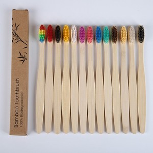 Bamboo Toothbrush Soft Bristles Biodegradable Adult Manual Toothbrush Kraft Paper Packaging - Product Image 3