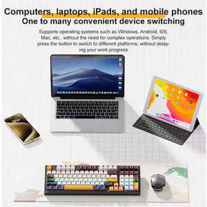 Clavier mécanique ZA68 personnalisé 60 %, échange à chaud, rétroéclairage RGB, sans fil, Teclado Mecanic, clavier mécanique pour jeux - Product Image 5