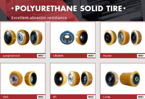 Roues de chariot à palettes en nylon PU Vulkollan de différentes tailles <span class=keywords><strong>Roue</strong></span> de transmission à roulement à billes 200 mm <span class=keywords><strong>Jungheinrich</strong></span> Pneus industriels - Product Image 4