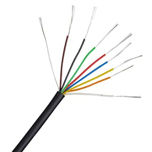 UL2464 8x28AWG 8 kabel kawat konduktor 300V fleksibel tinggi tembaga lapis LED 28AWG kawat Electronlc