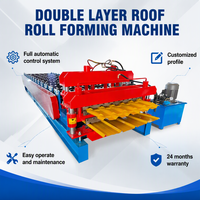 Machine de formage à froid de panneaux de toiture à double couche haute efficacité pour tôles de toiture trapézoïdales et en tuiles vitrifiées