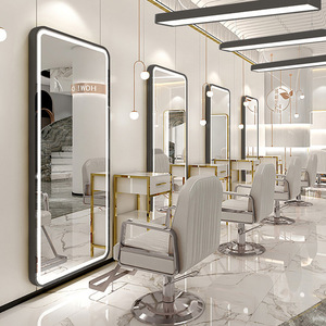 Miroir de Salon LED Doré Professionnel, Meilleure Vente, Prix de Gros Usine, Mobilier Idéal pour Coiffure et Esthétique en Salon de Coiffure et SPA - Product Image 4