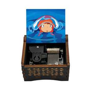 Carillon Vintage in Legno a Carica Manuale con Tema del <span class=keywords><strong>Film</strong></span> d'Animazione Ponyo, Regalo Musicale per Amici, Famiglia, Feste, Decorazione per Casa e Ufficio - Product Image 1