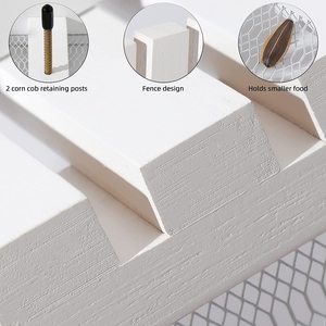 JUNJI Alimentador De Ardilla De Madera Exterior Banco Blanco <span class=keywords><strong>Silla</strong></span> Alimentador De Mascotas Durable Squrill Mesa De Picnic Soporte De Mazorca De Maíz Ardilla - Product Image 4