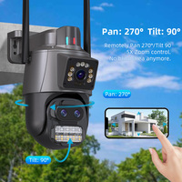Caméra IP intelligente extérieure sans fil WiFi PTZ avec audio bidirectionnel, système de surveillance 360°, marque CosFlow, CCTV solaire, batterie 6000 mAh, application